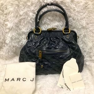 Marc Jacobs Navy Quilted Stam Frame Bag